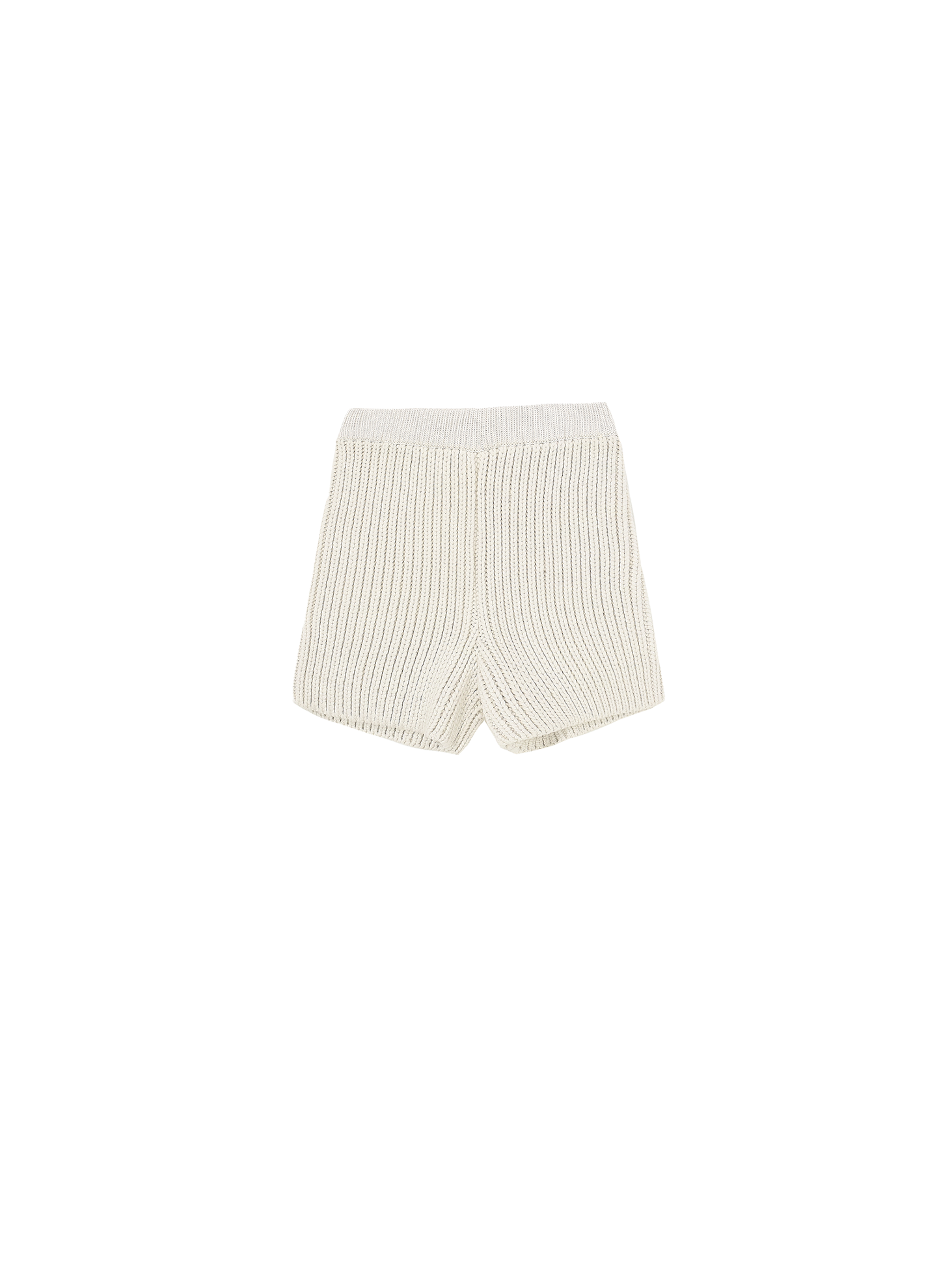 Cozy Knit Shorts / White