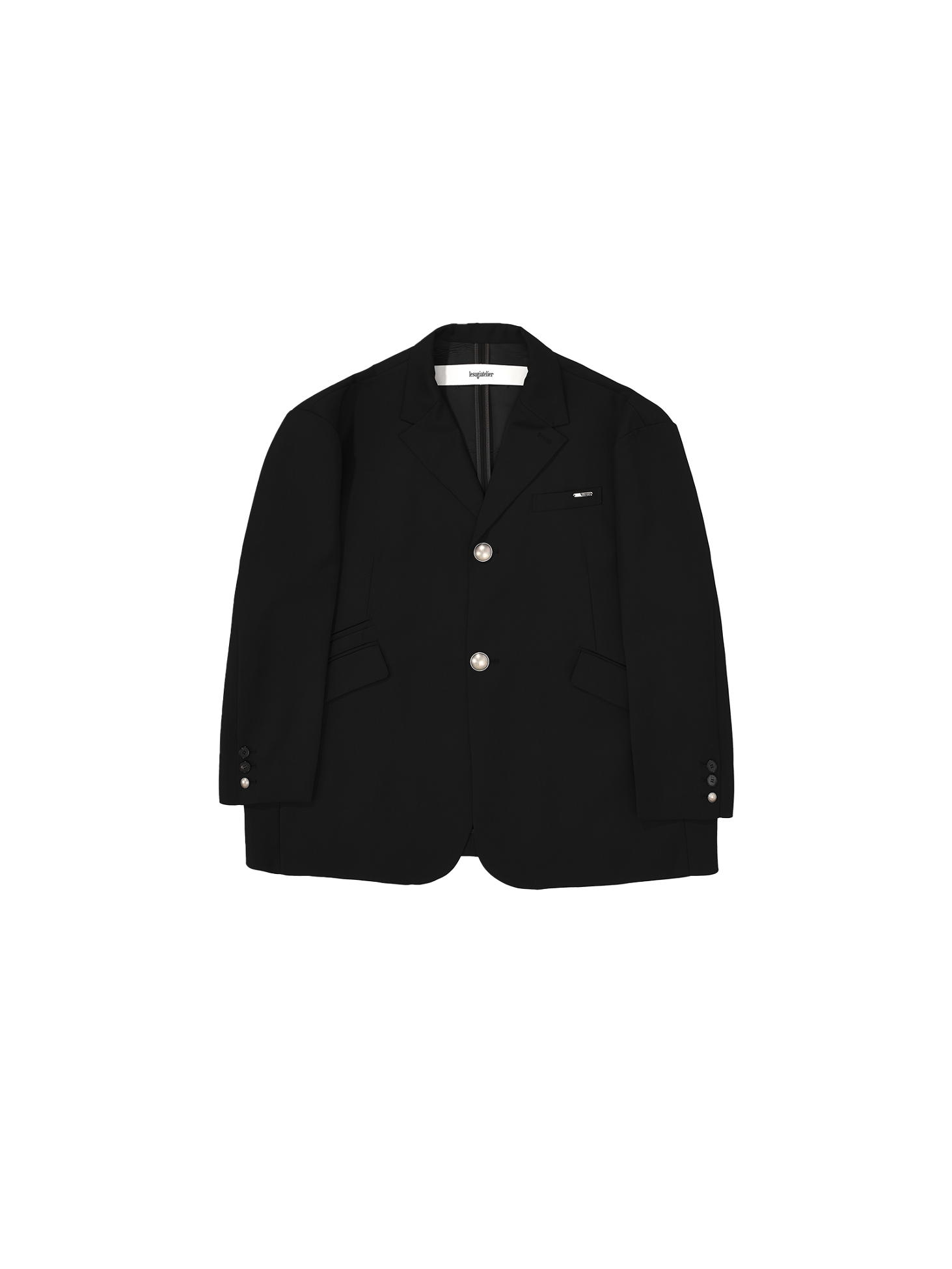 Oversized Single-Breasted Blazer / Black