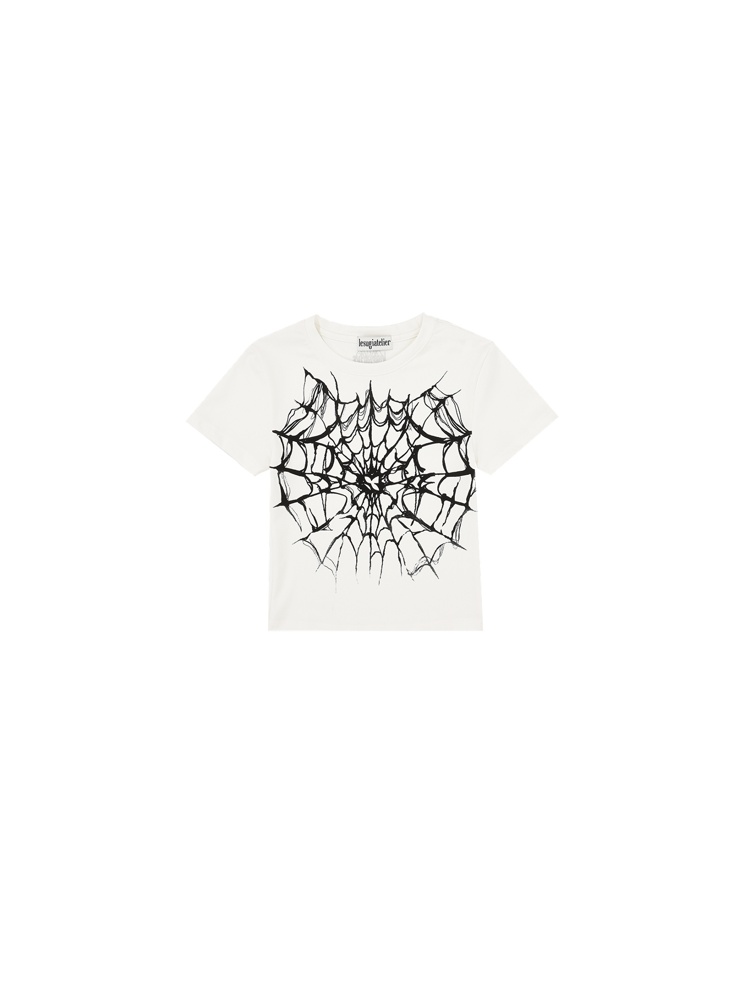 Spider Web Graphic T-Shirt / White