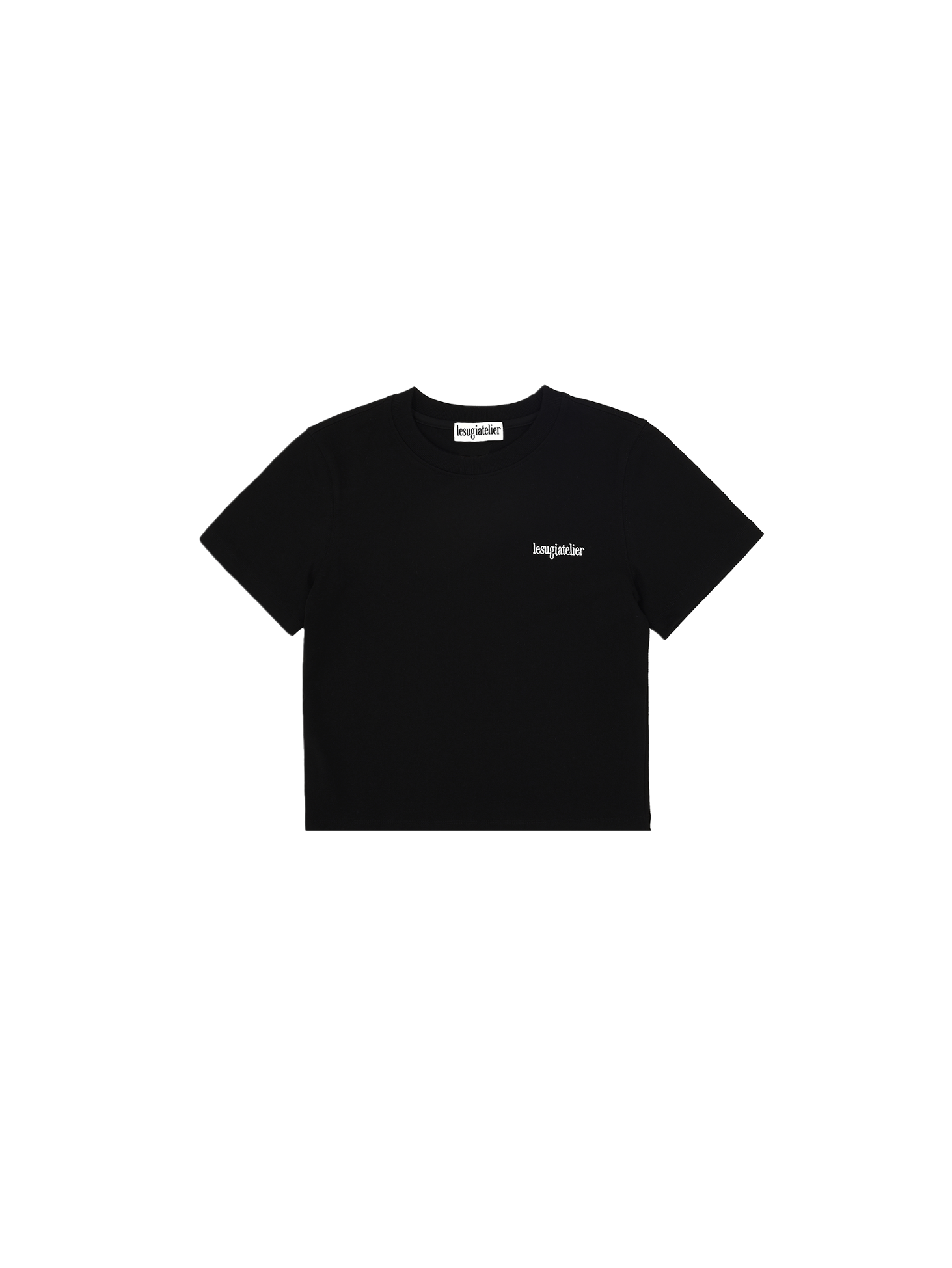 Lesugiatelier Logo Cropped T-Shirt / Black