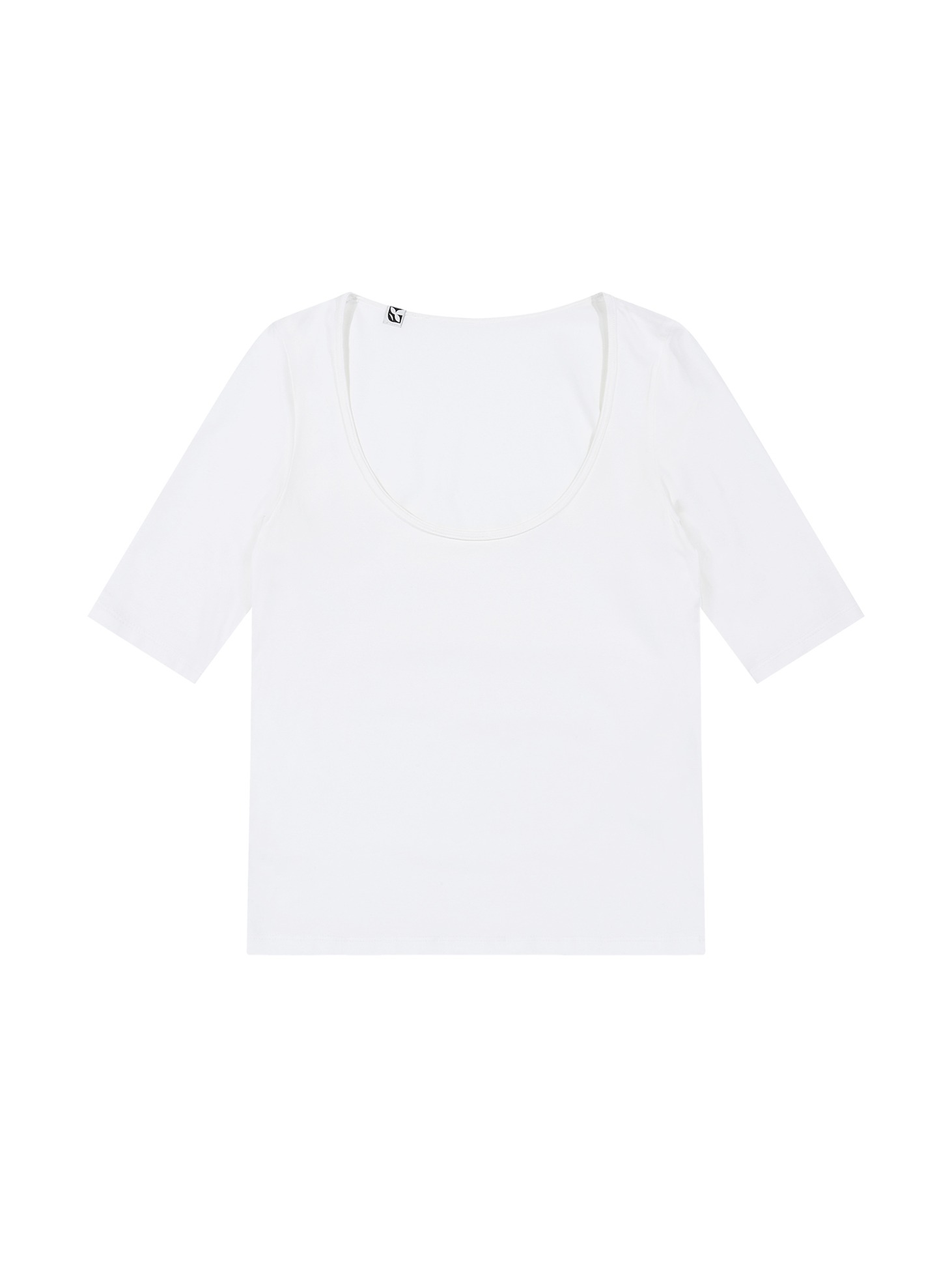 Scoop-neck t-shirt / White