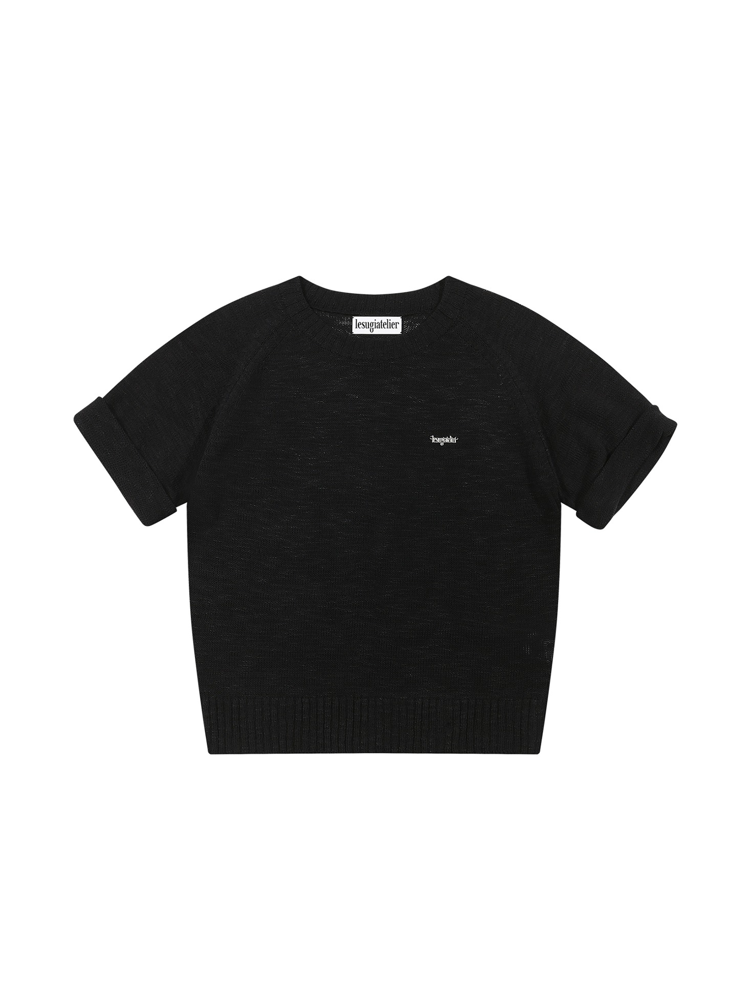 Rolled up sweater / Black